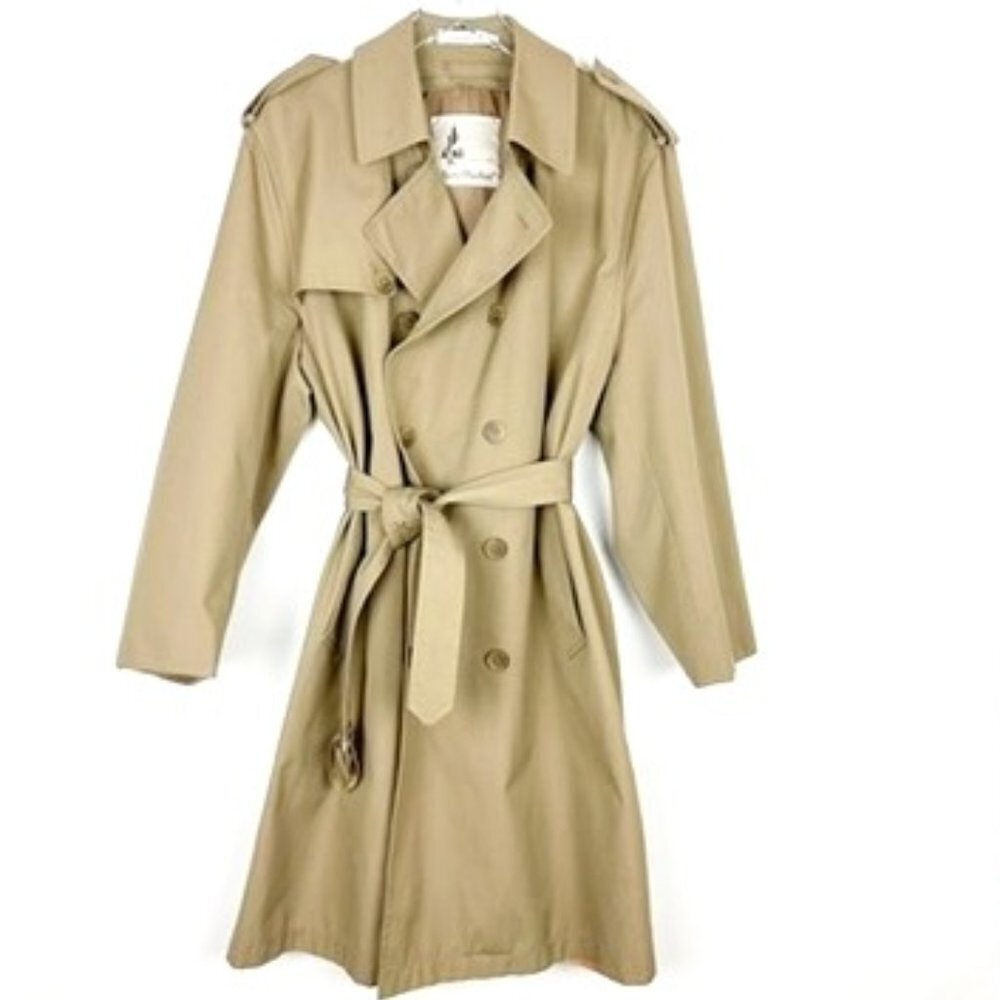 Vintage Misty Harbor Double-Breasted Trench Coat. Sand. Men's Size 42-Short